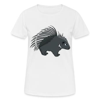Stachelschwein - Frauen T-Shirt atmungsaktiv - Weiß - Vorne - AI Model Female 172 dark (172cm)