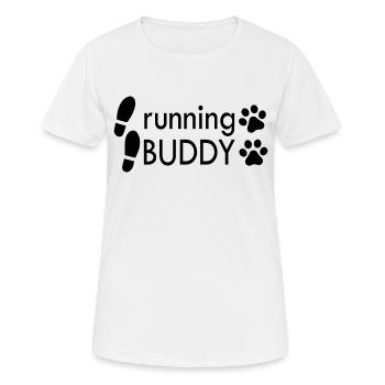 Agilité de chien de chien - T-shirt respirant Femme - blanc - Devant - AI Model Female 172 dark (172cm)