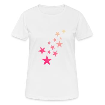 Stern Sternchen Muster Sternenhimmel - Frauen T-Shirt atmungsaktiv - Weiß - Vorne - AI Model Female 172 dark (172cm)
