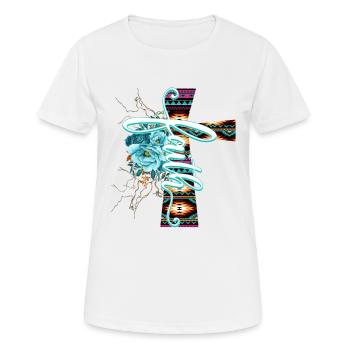 Glaube - Frauen T-Shirt atmungsaktiv - Weiß - Vorne - AI Model Female 172 dark (172cm)