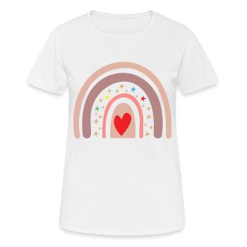 Rainbow - Frauen T-Shirt atmungsaktiv - Weiß - Vorne - AI Model Female 172 dark (172cm)