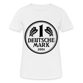 DM Deutsche Mark D-Mark schwarz - Frauen T-Shirt atmungsaktiv - Weiß - Vorne - AI Model Female 172 dark (172cm)