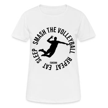Beachvolleyball Volleyballmannschaft - Frauen T-Shirt atmungsaktiv - Weiß - Vorne - AI Model Female 172 dark (172cm)