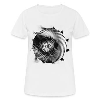 Abstraktes Schwarzes Loch - Frauen T-Shirt atmungsaktiv - Weiß - Vorne - AI Model Female 172 dark (172cm)