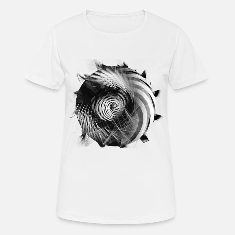Abstract Black Hole - Women's Breathable T-Shirt - white