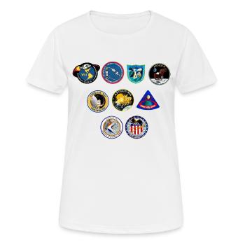 Mission spatiale - Mission Apollo - T-shirt respirant Femme - blanc - Devant - AI Model Female 172 dark (172cm)