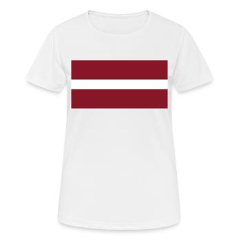 Flagge Lettlands - Frauen T-Shirt atmungsaktiv - Weiß - Vorne - AI Model Female 172 dark (172cm)