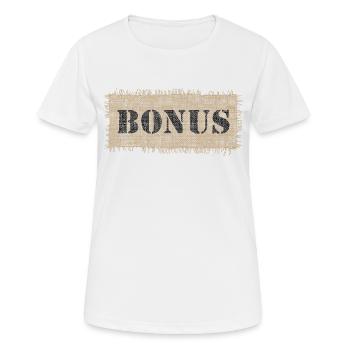 Bonus - T-shirt respirant Femme - blanc - Devant - AI Model Female 172 dark (172cm)