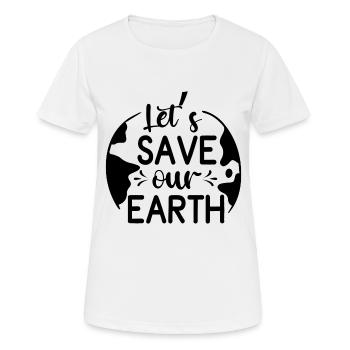 Protection du climat Environnement Réchauffement climatique - T-shirt respirant Femme - blanc - Devant - AI Model Female 172 dark (172cm)