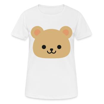 Bär Ours - T-shirt respirant Femme - blanc - Devant - AI Model Female 172 dark (172cm)