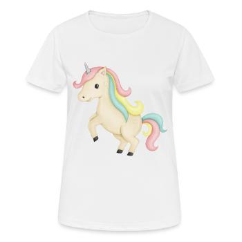 cute unicorn - Women's Breathable T-Shirt - white - Front - AI Model Female 172 dark (172cm)