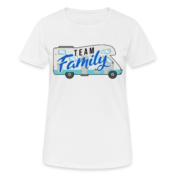 équipe famille camping chien sport cadeau camping - T-shirt respirant Femme - blanc - Devant - AI Model Female 172 dark (172cm)
