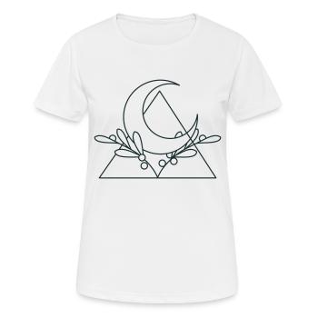 crescent moon triangle - Women's Breathable T-Shirt - white - Front - AI Model Female 172 dark (172cm)