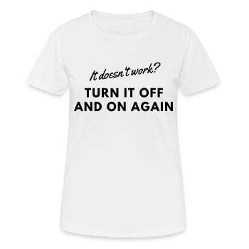 It doesn't work - Frauen T-Shirt atmungsaktiv - Weiß - Vorne - AI Model Female 172 dark (172cm)