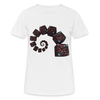 Goldener Schnitt Sci Fi Würfel - Frauen T-Shirt atmungsaktiv - Weiß - Vorne - AI Model Female 172 dark (172cm)