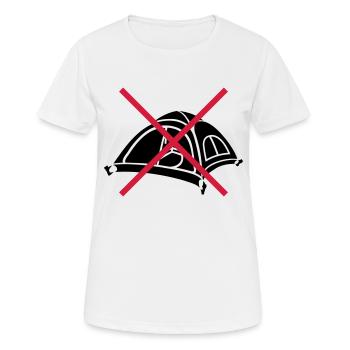 Forbidden Stay outside Tent - Women's Breathable T-Shirt - white - Front - AI Model Female 172 dark (172cm)
