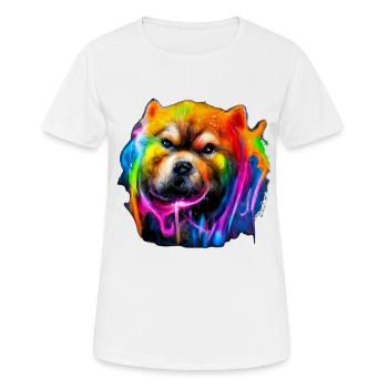 Chow Chow Design en couleur - T-shirt respirant Femme - blanc - Devant - AI Model Female 172 dark (172cm)