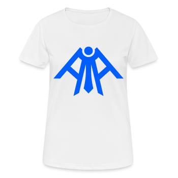 Cyberpunk Gamer Angel Blauer Punkrock Future Kapuzenpullover - Frauen T-Shirt atmungsaktiv - Weiß - Vorne - AI Model Female 172 dark (172cm)