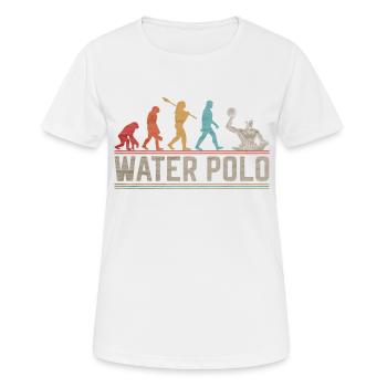 Waterpolo Evolution Water Polo Funny Swimmer - Women's Breathable T-Shirt - white - Front - AI Model Female 172 dark (172cm)