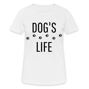 DOG'S LIFE - T-shirt respirant Femme - blanc - Devant - AI Model Female 172 dark (172cm)