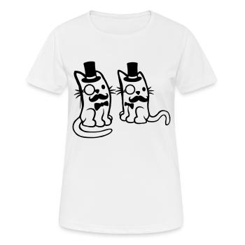 Équipe des amis de Sir Cats - T-shirt respirant Femme - blanc - Devant - AI Model Female 172 dark (172cm)
