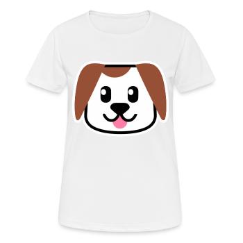 Dog pulls out the kawaii tongue! - Women's Breathable T-Shirt - white - Front - AI Model Female 172 dark (172cm)
