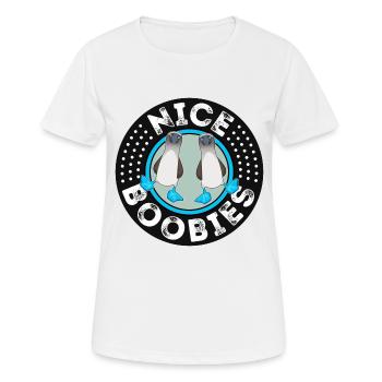 Mignon Funny Booby Bird design lgbtq - T-shirt respirant Femme - blanc - Devant - AI Model Female 172 dark (172cm)