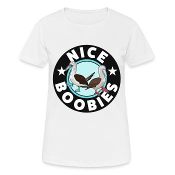 Mignon Booby Bird Nice Boobies Galapagos - T-shirt respirant Femme - blanc - Devant - AI Model Female 172 dark (172cm)