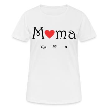 MAMA. Ich liebe meine Mama. Geschenk von Herzen - Frauen T-Shirt atmungsaktiv - Weiß - Vorne - AI Model Female 172 dark (172cm)