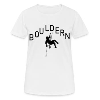 climbing - Frauen T-Shirt atmungsaktiv - Weiß - Vorne - AI Model Female 172 dark (172cm)