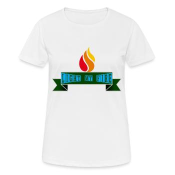 allume mon feu - T-shirt respirant Femme - blanc - Devant - AI Model Female 172 dark (172cm)
