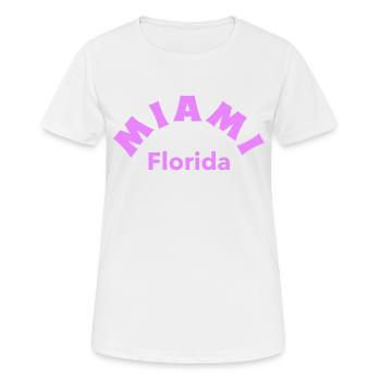 Miami Florida - Frauen T-Shirt atmungsaktiv - Weiß - Vorne - AI Model Female 172 dark (172cm)