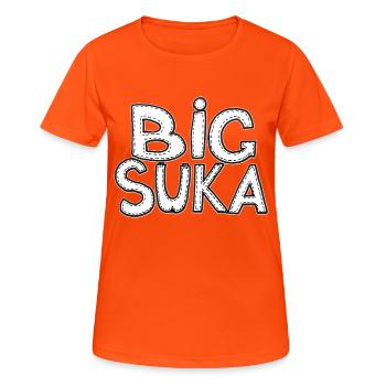 Grosse salope. Citation amusante. Dicton original - T-shirt respirant Femme - orange néon - Devant - AI Model Female 172 dark (172cm)