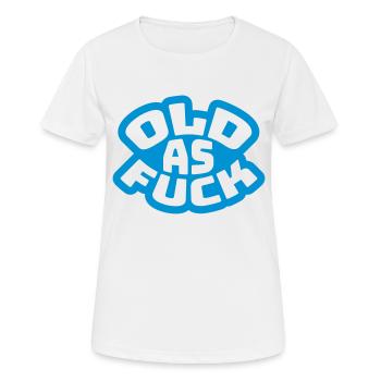 old AF Text Logo - Frauen T-Shirt atmungsaktiv - Weiß - Vorne - AI Model Female 172 dark (172cm)