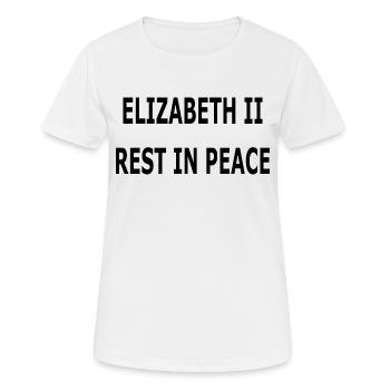 ELIZABETH II REST IN PEACE - Women's Breathable T-Shirt - white - Front - AI Model Female 172 dark (172cm)