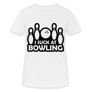 Je suis nul au bowling - T-shirt respirant Femme - blanc - Devant - AI Model Female 172 dark (172cm)