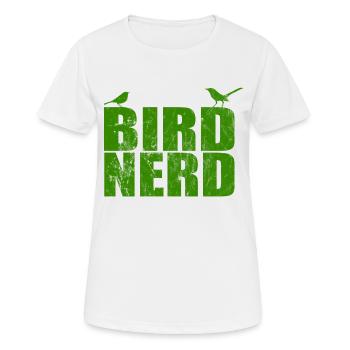 Bird Bird Nerd funny saying - Women's Breathable T-Shirt - white - Front - AI Model Female 172 dark (172cm)