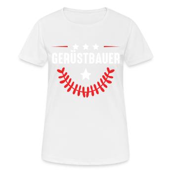 Gerüstbauer Beruf - Frauen T-Shirt atmungsaktiv - Weiß - Vorne - AI Model Female 172 dark (172cm)
