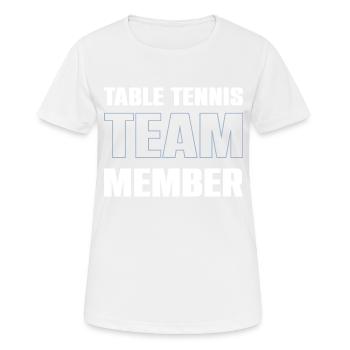 Table Tennis Team - Frauen T-Shirt atmungsaktiv - Weiß - Vorne - AI Model Female 172 dark (172cm)