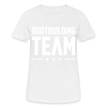 Équipe de musculation - T-shirt respirant Femme - blanc - Devant - AI Model Female 172 dark (172cm)
