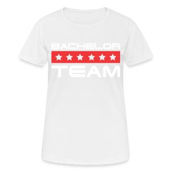 Équipage Bachelor - T-shirt respirant Femme - blanc - Devant - AI Model Female 172 dark (172cm)