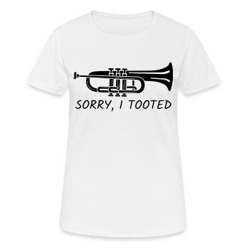 Désolé, j’ai tooted - T-shirt respirant Femme - blanc - Devant - AI Model Female 172 dark (172cm)