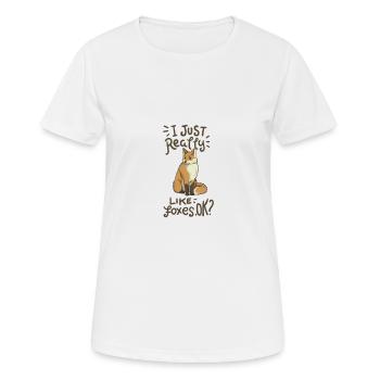 Forêt animale de renards - T-shirt respirant Femme - blanc - Devant - AI Model Female 172 dark (172cm)