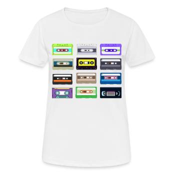 Classic cassette Tapes Music - Women's Breathable T-Shirt - white - Front - AI Model Female 172 dark (172cm)