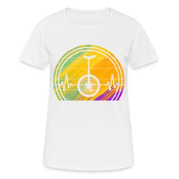 Monocycle monocycle monocycle - T-shirt respirant Femme - blanc - Devant - AI Model Female 172 dark (172cm)
