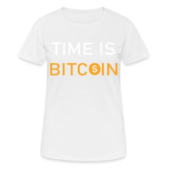 Bitcoin Trading Crypto Stocks - T-shirt respirant Femme - blanc - Devant - AI Model Female 172 dark (172cm)