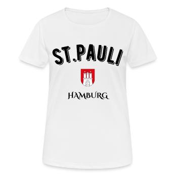 st. pauli Hambourg - T-shirt respirant Femme - blanc - Devant - AI Model Female 172 dark (172cm)