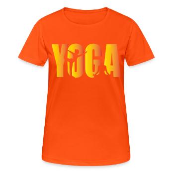 Yoga - Women's Breathable T-Shirt - neon orange - Front - AI Model Female 172 dark (172cm)
