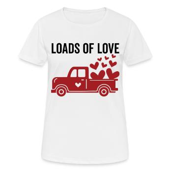 Loads of Love - Women's Breathable T-Shirt - white - Front - AI Model Female 172 dark (172cm)