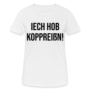 Erzgebirge ich habe Kopfschmerzen - Frauen T-Shirt atmungsaktiv - Weiß - Vorne - AI Model Female 172 dark (172cm)